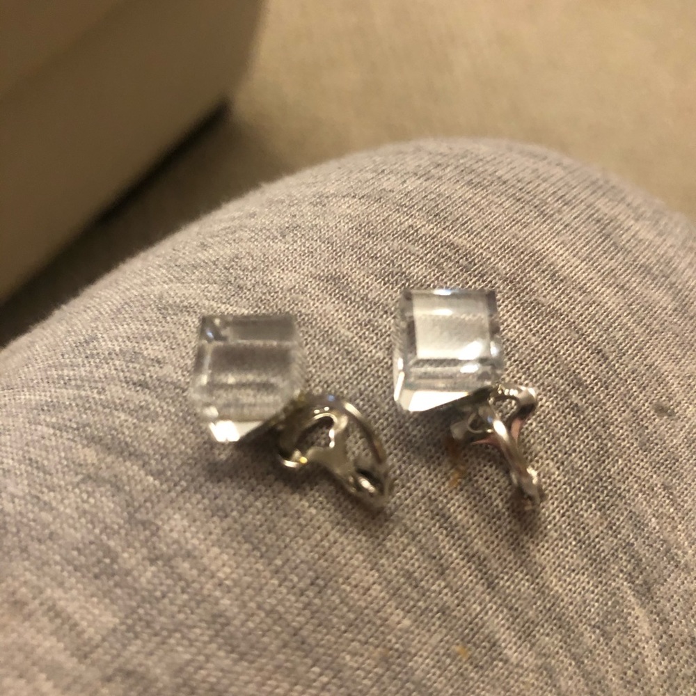 Swarovski Solid Crys Pend & Earrings Vintage - image 4